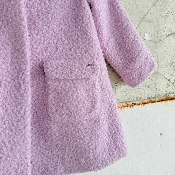 Teddy Coat Purple Boucle Winter Jacket‎ Faux Fur Collar Princess Girls 6 Mayoral